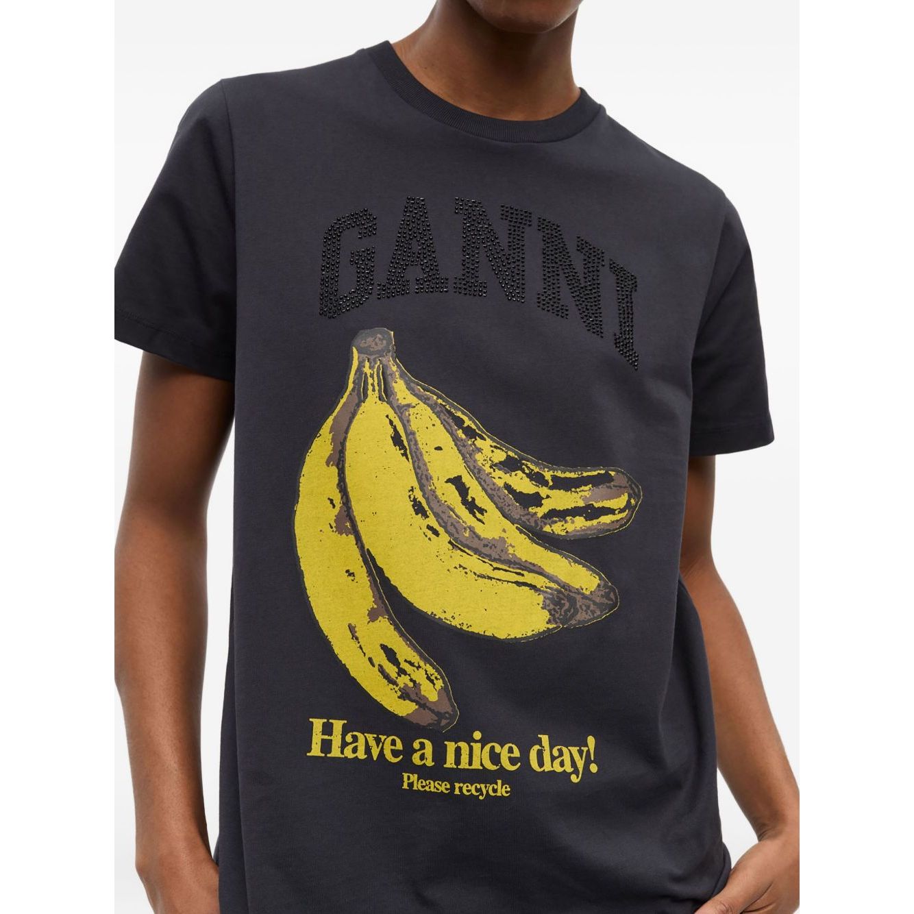 GANNI T-shirts and Polos Grey Topwear