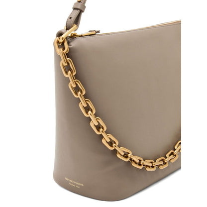 Emporio Armani Medium leather hobo bag with chain