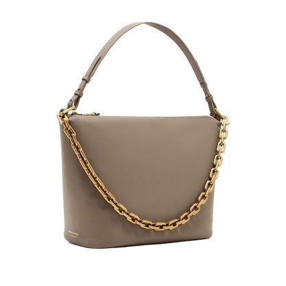 Emporio Armani Medium leather hobo bag with chain