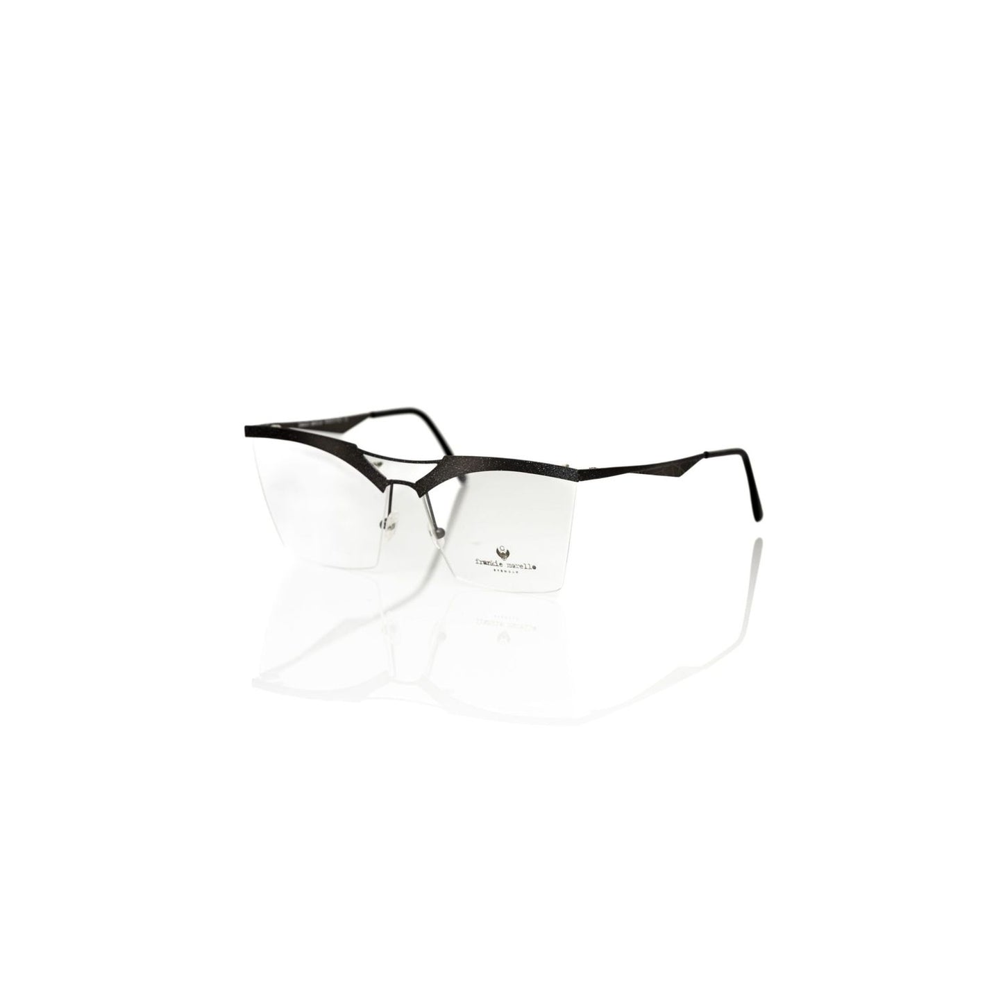 Frankie Morello Black Metallic Fibre Glasses Frame