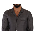 Dolce & Gabbana Elegant Silk Button Down Shirt Dolce & Gabbana Dark Slate Gray