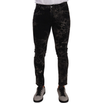 Dolce & Gabbana Slim Fit Patterned Skinny Jeans Dolce & Gabbana Black