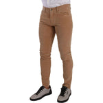 Dolce & Gabbana Brown Corduroy Cotton Skinny Slim Fit Jeans PAN72718 - 48