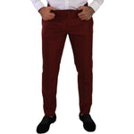 Dolce & Gabbana Elegant Cashmere-Silk Red Dress Pants Dolce & Gabbana Black