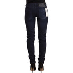 Acht Chic Low Waist Skinny Denim in Blue Acht Black
