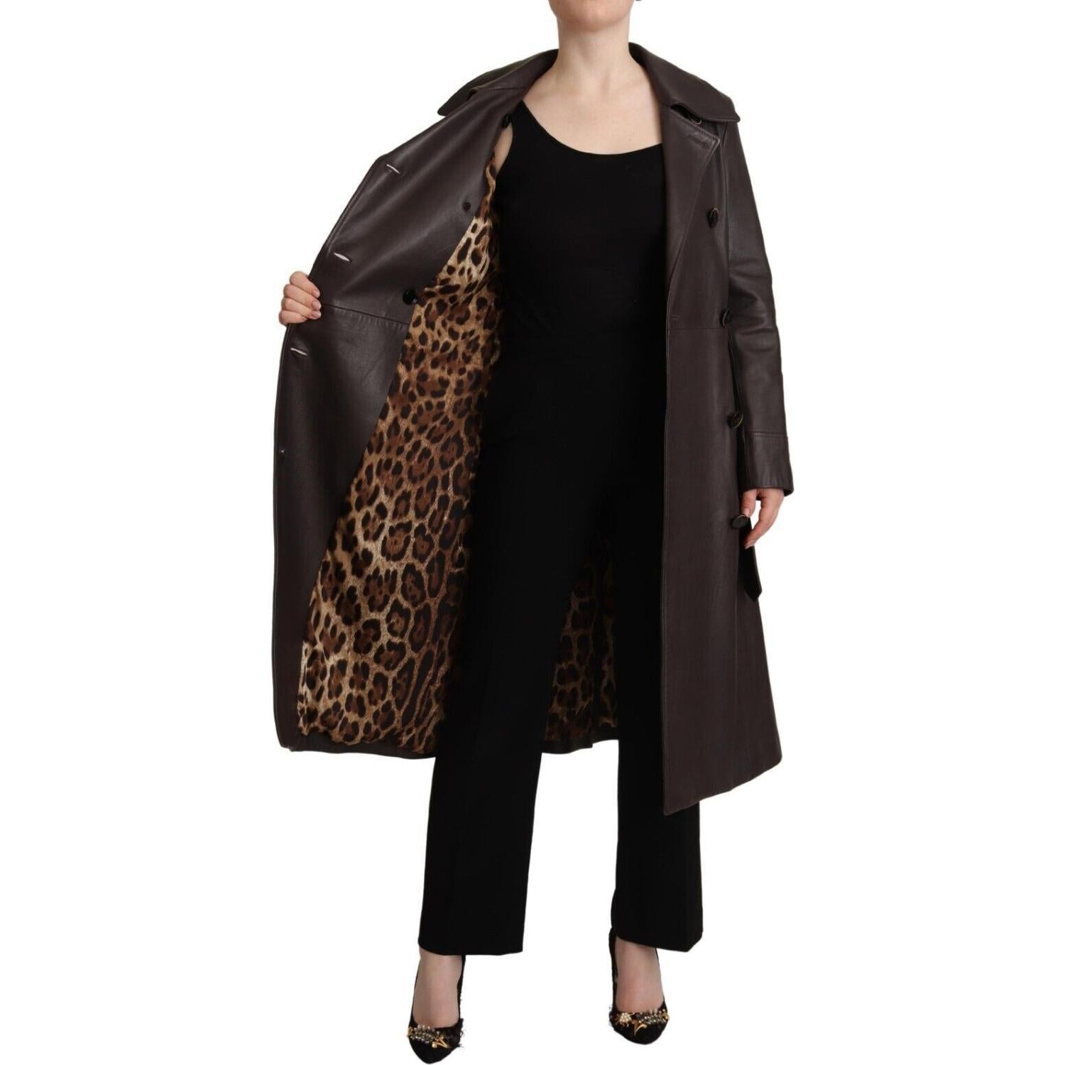 优雅双排扣小羊皮大衣