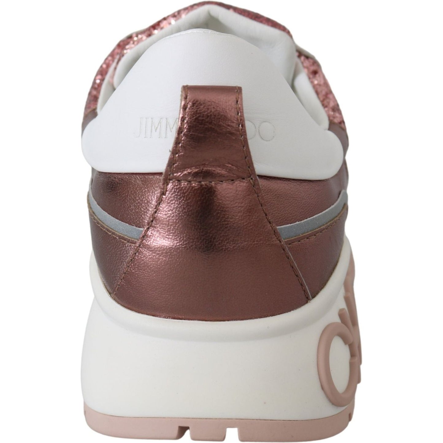 Jimmy Choo Pink Candyfloss Leather Raine Sneakers
