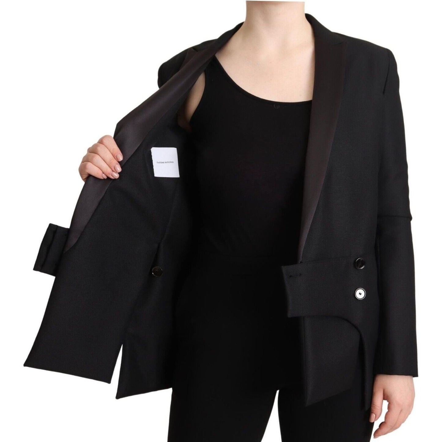 Costume National Black Long Sleeves Double Breasted Jacket