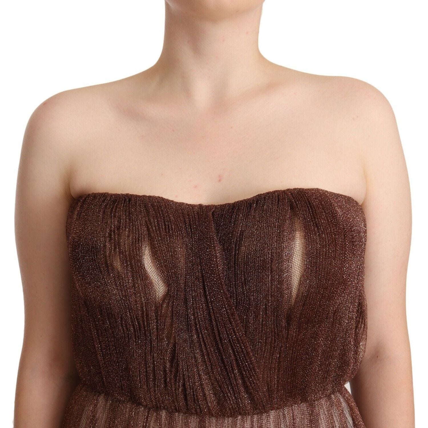 优雅的金属青铜长礼服