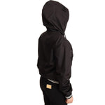 Dolce & Gabbana Black Polyester Hooded Bomber Full Zip Jacket