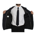 Dolce & Gabbana Gray Striped Slim Fit Wool Blazer GTT10078-1