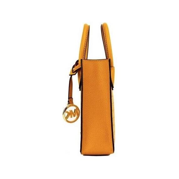 حقيبة تسوق North South من Michael Kors Mercer XS Honeycomb Gold Signature PVC