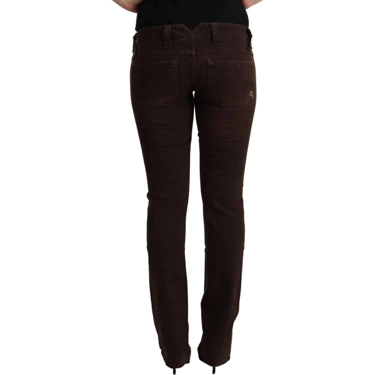 优雅修身弹力棉质牛仔裤