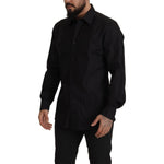 Dolce & Gabbana Black GOLD Slim Fit Tuxedo Dress Shirt TSH82938- 37