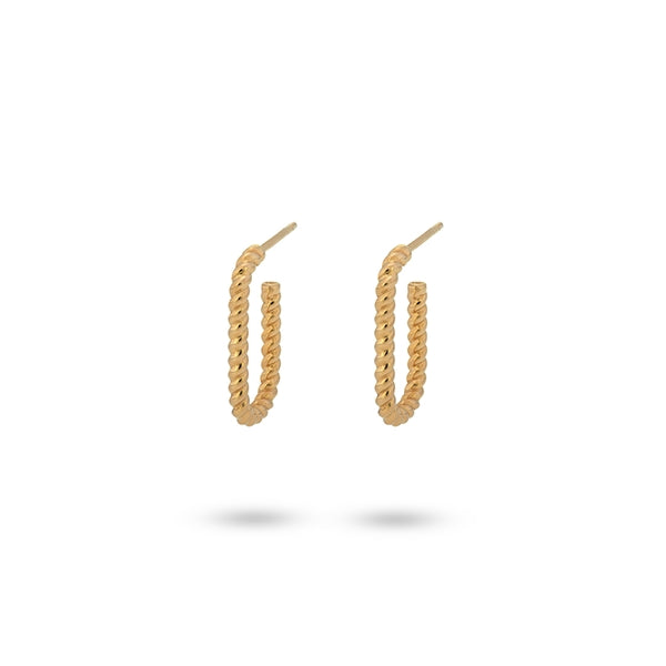24KAE JEWELS JEWELRY Mod. 42441Y gold hoop earrings on white background.