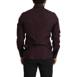 Dolce & Gabbana Purple Cotton GOLD Slim Fit Dress Shirt TSH82957- 41