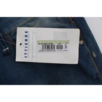 Acht Blue Wash Denim Cotton Stretch Baggy Fit Jeans SIG30490-1