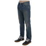 Acht Elegant Regular Fit Blue Wash Denim Acht Dark Slate Gray