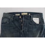 Acht Elegant Regular Fit Blue Wash Denim Acht Dark Slate Gray