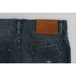 Acht Elegant Regular Fit Blue Wash Denim Acht Dark Slate Gray
