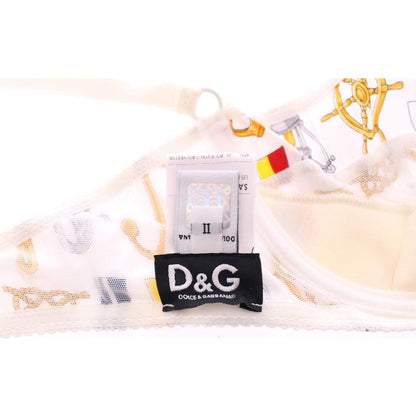Dolce & Gabbana White Sailor Bra Panty Stretch Underwear
