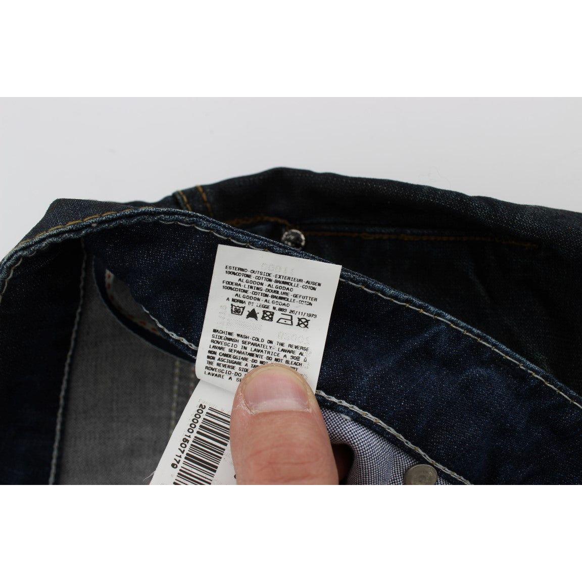 Acht Blue Wash Cotton Denim Straight Fit Jeans SIG30533-1