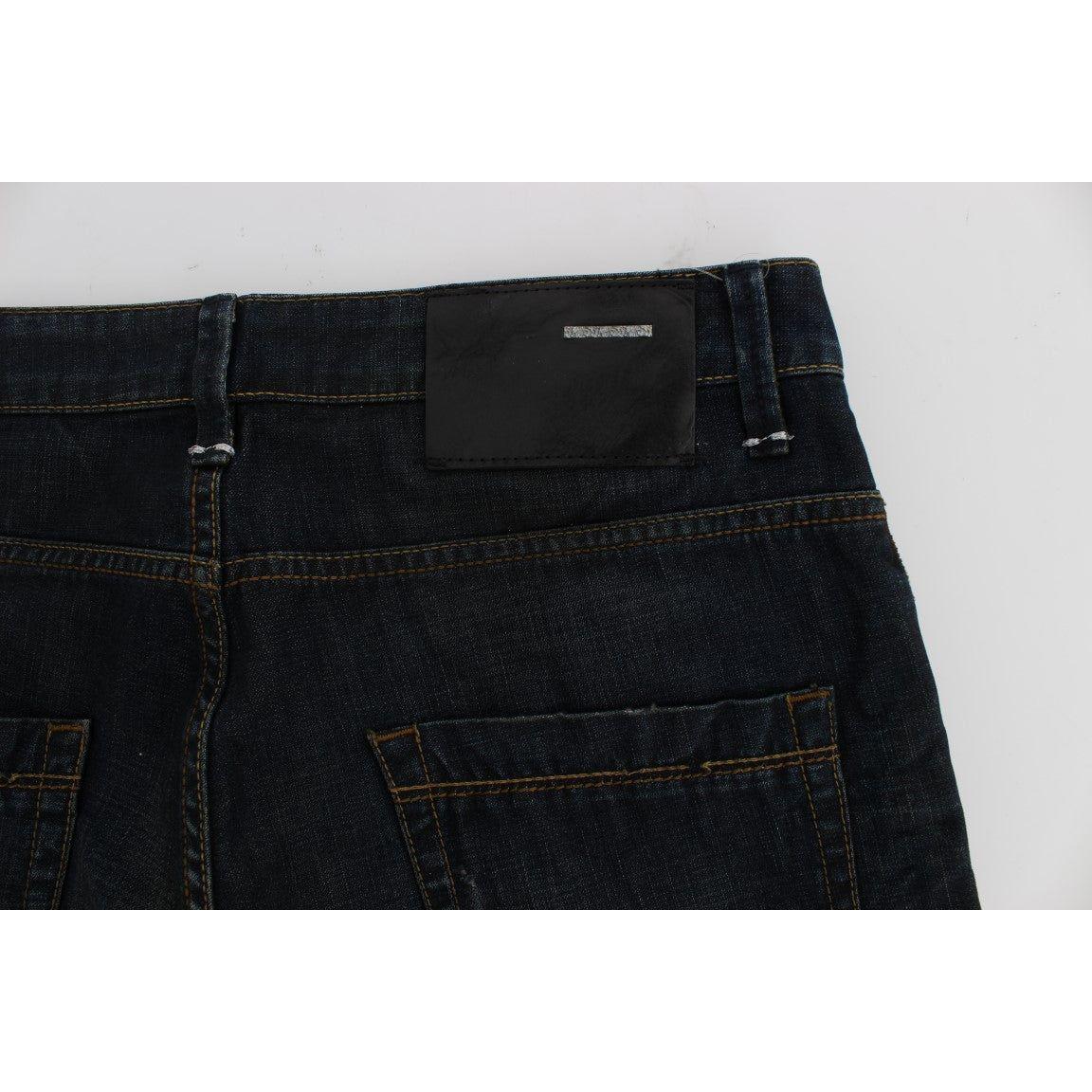 Acht Blue Wash Cotton Denim Straight Fit Jeans SIG30533-1