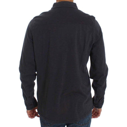 Alpha Massimo Rebecchi Gray Cotton Button Down Casual Shirt