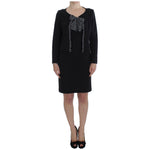 BENCIVENGA Black Stretch Sheath Dress & Sweater Set SIG30869-4