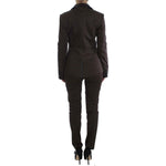 Exte Brown Stretch Two Button Suit Suit