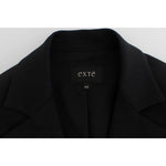 Exte Black Cotton Stretch Gold Studded Blazer Jacket Blazer Jacket