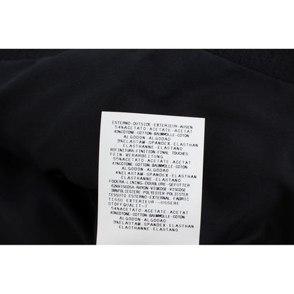 Exte Black Cotton Stretch Gold Studded Blazer Jacket Blazer Jacket