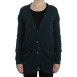 PINK MEMORIES Green Button Down Cardigan Sweater