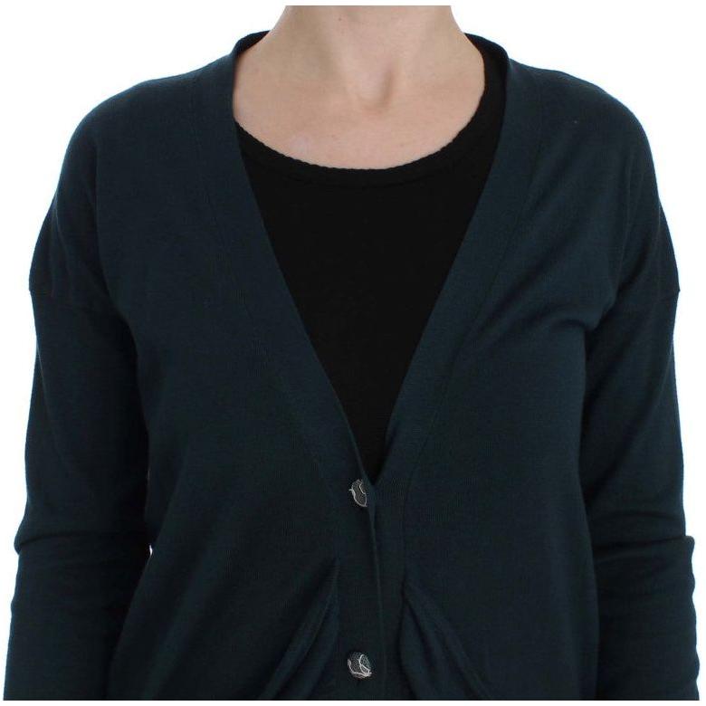 سترة كارديجان أنيقة من القطن باللون الأخضر من PINK MEMORIES