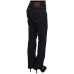 Cavalli Blue Cotton Straight Fit Stretch Jeans SIG32384-3