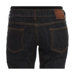 Cavalli Blue Cotton Straight Fit Stretch Jeans SIG32384-3
