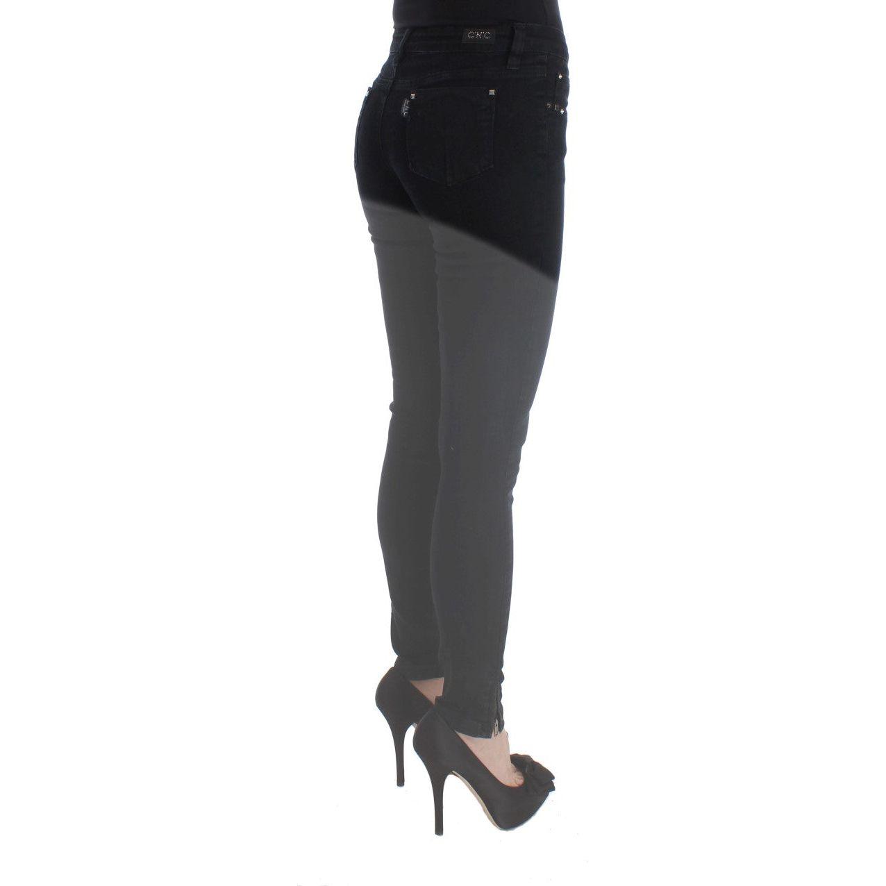 Costume National Black Cotton Slim Fit Denim Jeans Jeans & Pants