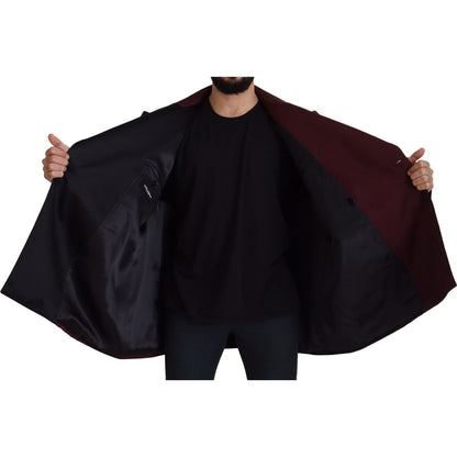 Dolce & Gabbana Bordeaux Polyester Double Breasted Jacket