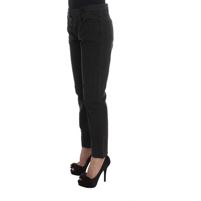 Costume National Black Cotton Capri Cropped Denim Jeans Jeans & Pants