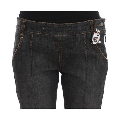 Ermanno Scervino Gray Cotton Slim Fit Denim Jeans