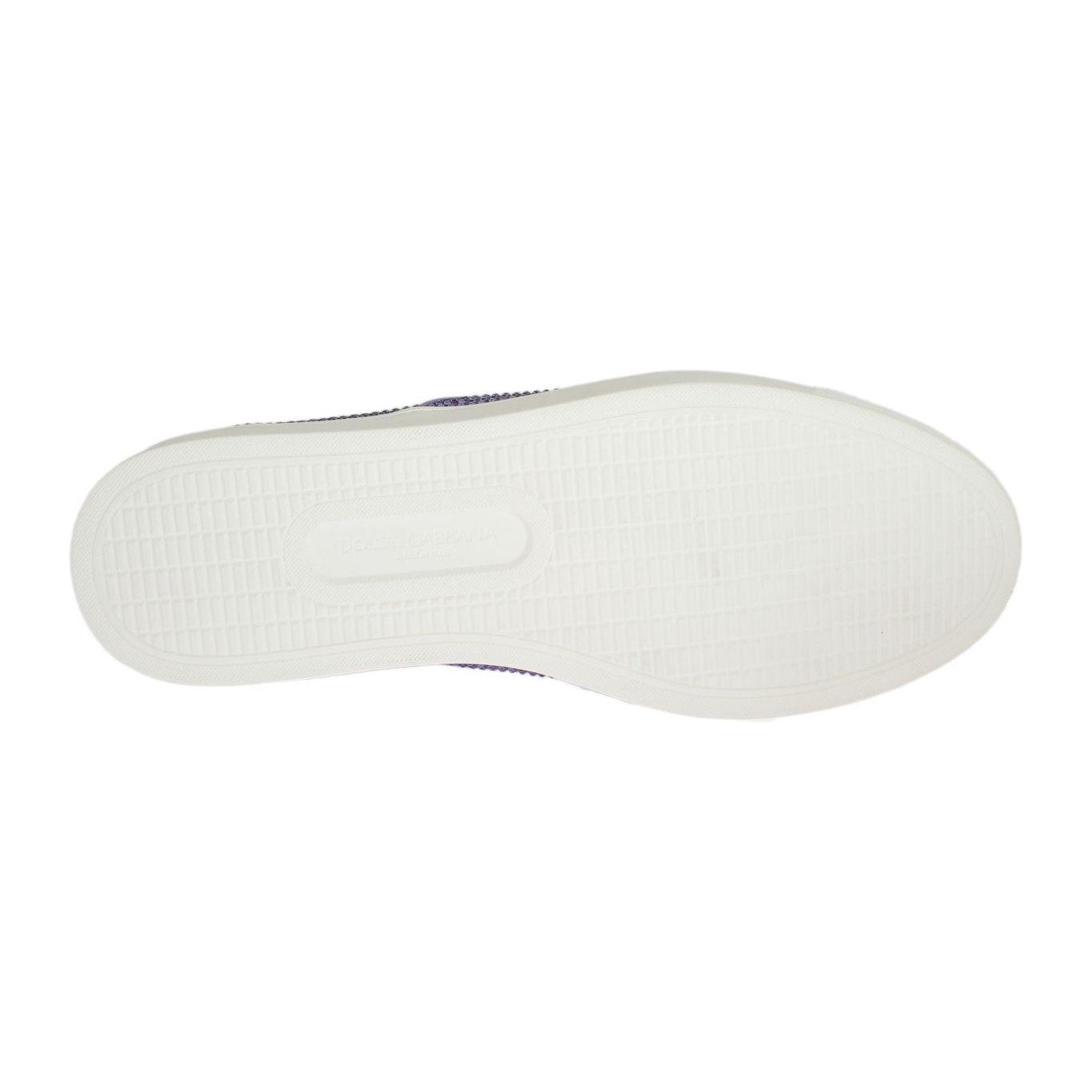 Dolce & Gabbana Purple Strass Canvas Logo Sneakers MAN SNEAKERS