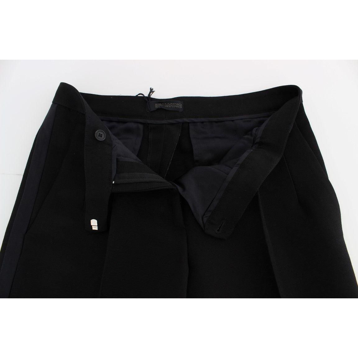 بنطلون جينز Ermanno Scervino الأنيق ذو الساق الواسعة باللون الأسود