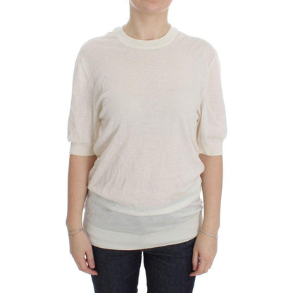 Dolce & Gabbana White 100% Cashmere Sweater
