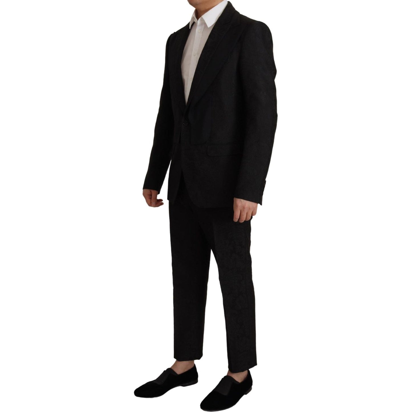 Dolce & Gabbana Black Polyester Formal 2 Piece MARTINI Suit