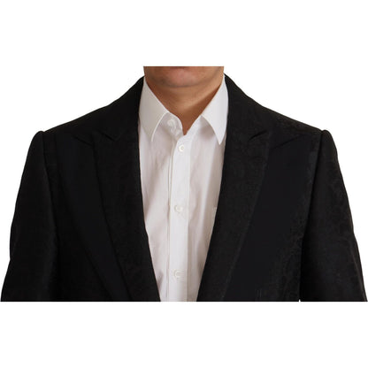 Dolce & Gabbana Black Polyester Formal 2 Piece MARTINI Suit