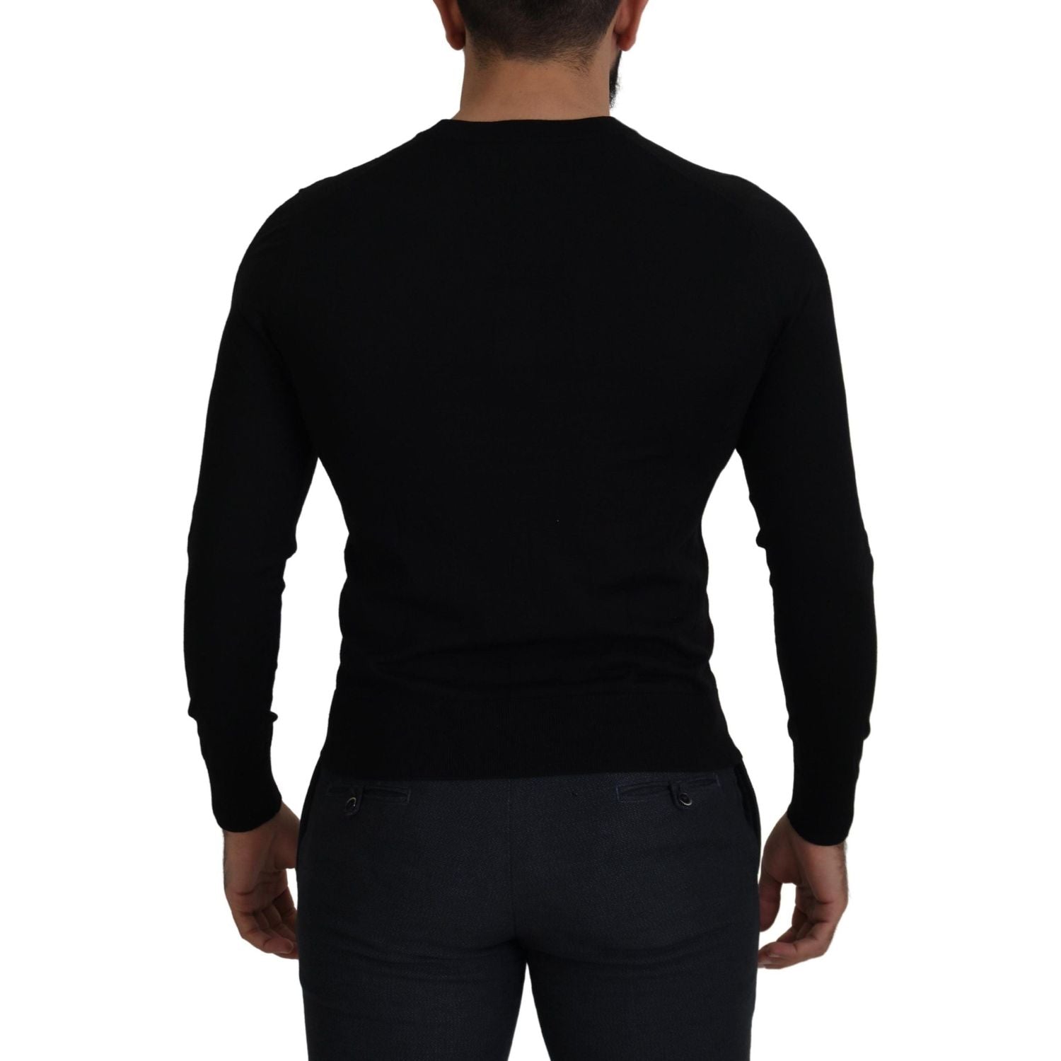 كارديجان أنيق من الصوف بأزرار باللون الأسود من دولتشي آند غابانا