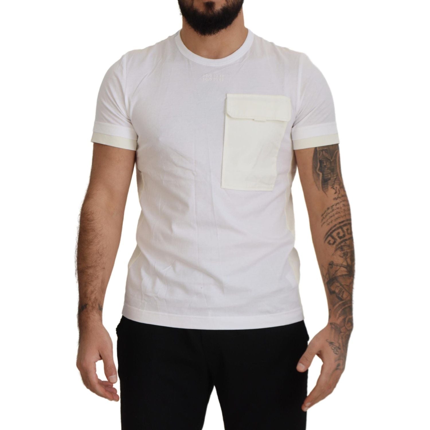 Dolce & Gabbana White Flap Pocket Short Sleeves T-shirt