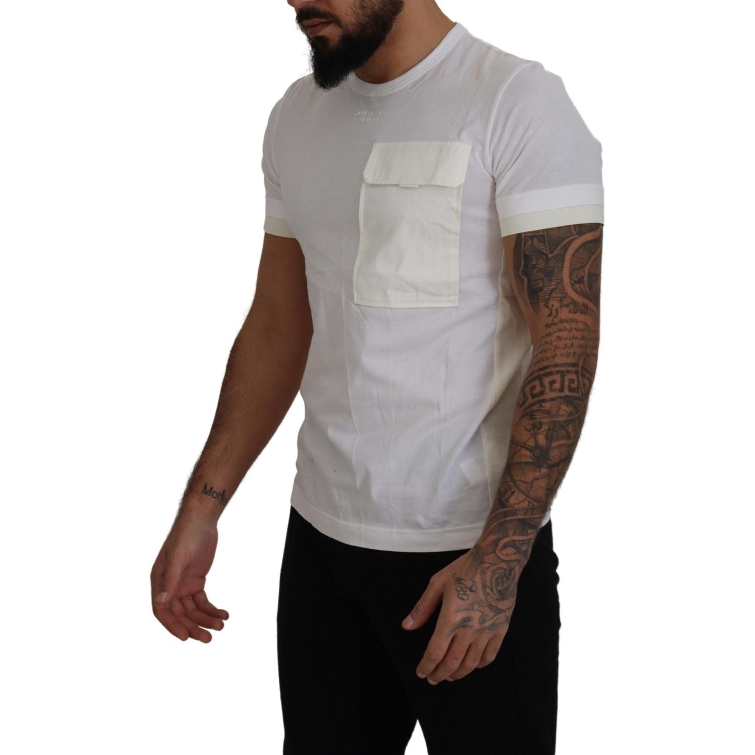 Dolce & Gabbana White Flap Pocket Short Sleeves T-shirt