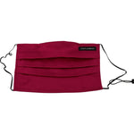 Dolce & Gabbana Maroon Silk Pleated Elastic Ear Strap One Size Face Mask
