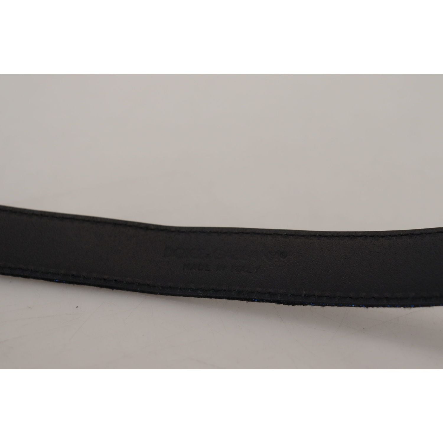 优雅蓝色提花皮带